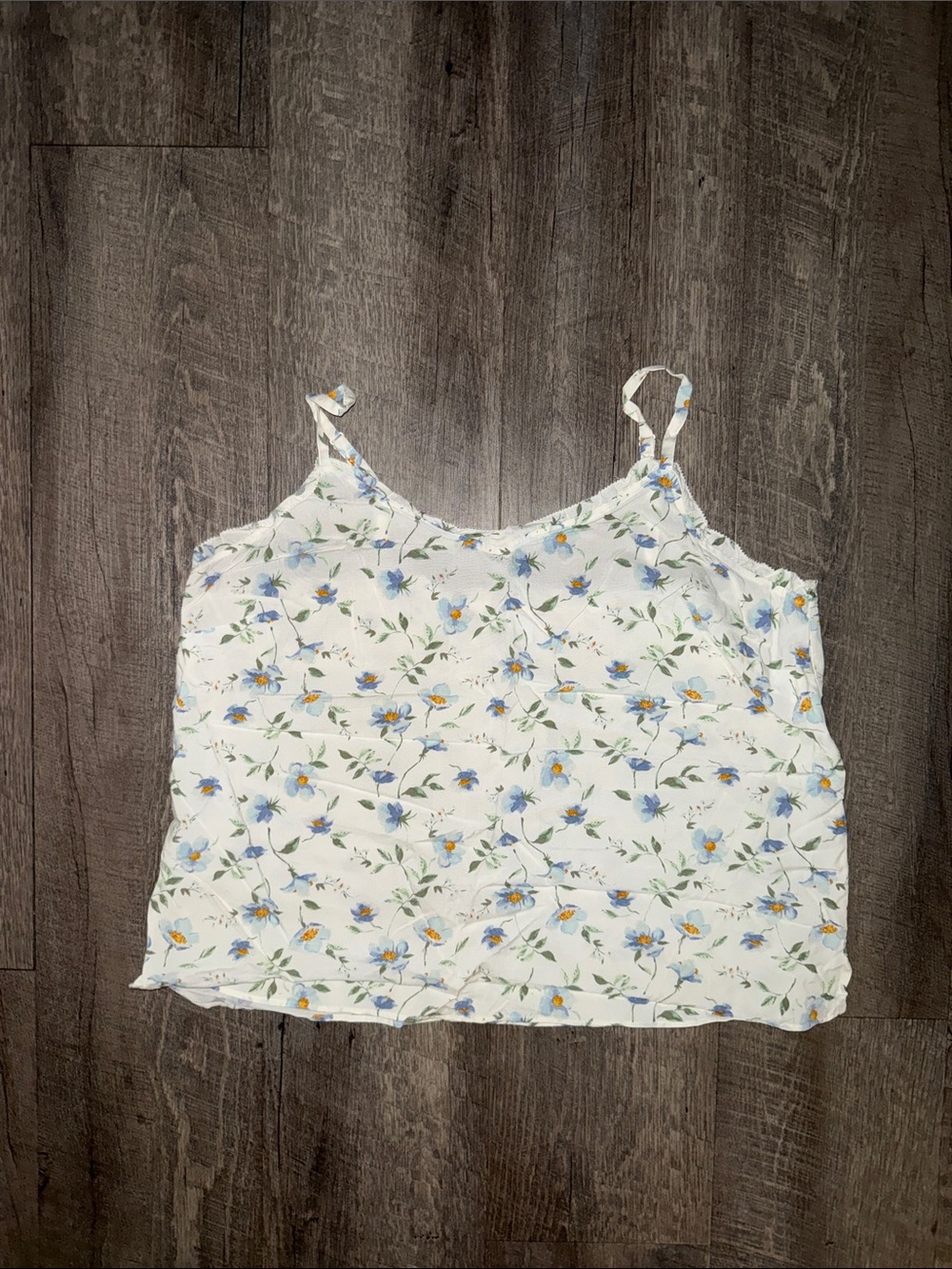 Old Navy White Floral Spaghetti-Strap Cami